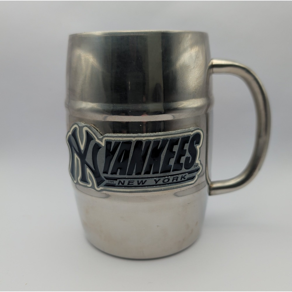 NY Yankees Stainless Steel 16oz Insulated Mug Cup Great American Products RARE